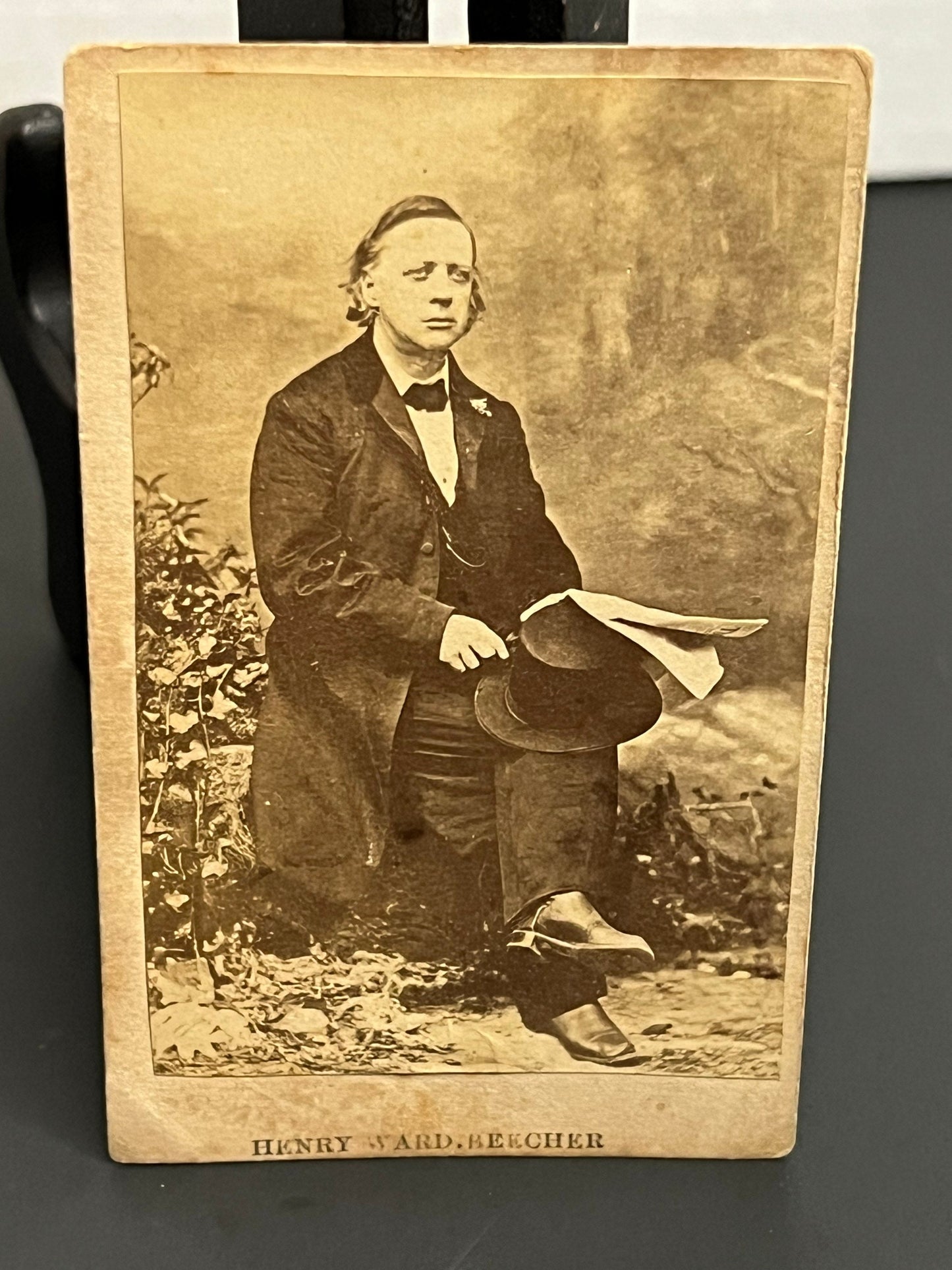 Antique cdv photo civil war era henry wars beecher famous abolitionist 1860s