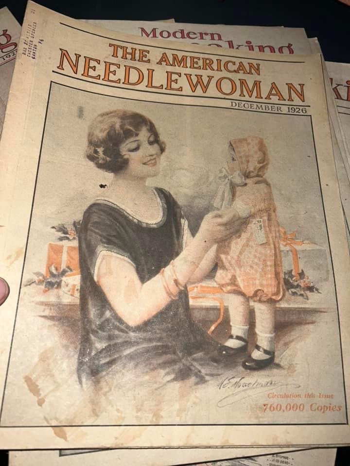 Antique 14pc art deco era magazine lot Women’s the American needle woman , modern home making , comfort 1920 1930 advertising