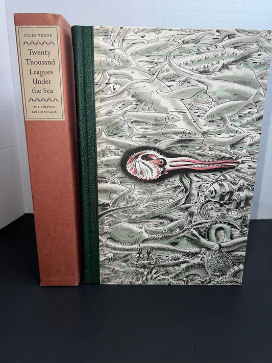 Vintage Twenty thousand leagues under the sea Jules Verne 1956 - the limited editions club Signed by illustrator- Edward a Wilson