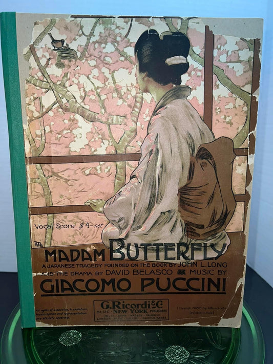 Antique 1906 - bound sheet music Madam butterfly Printed in Italy