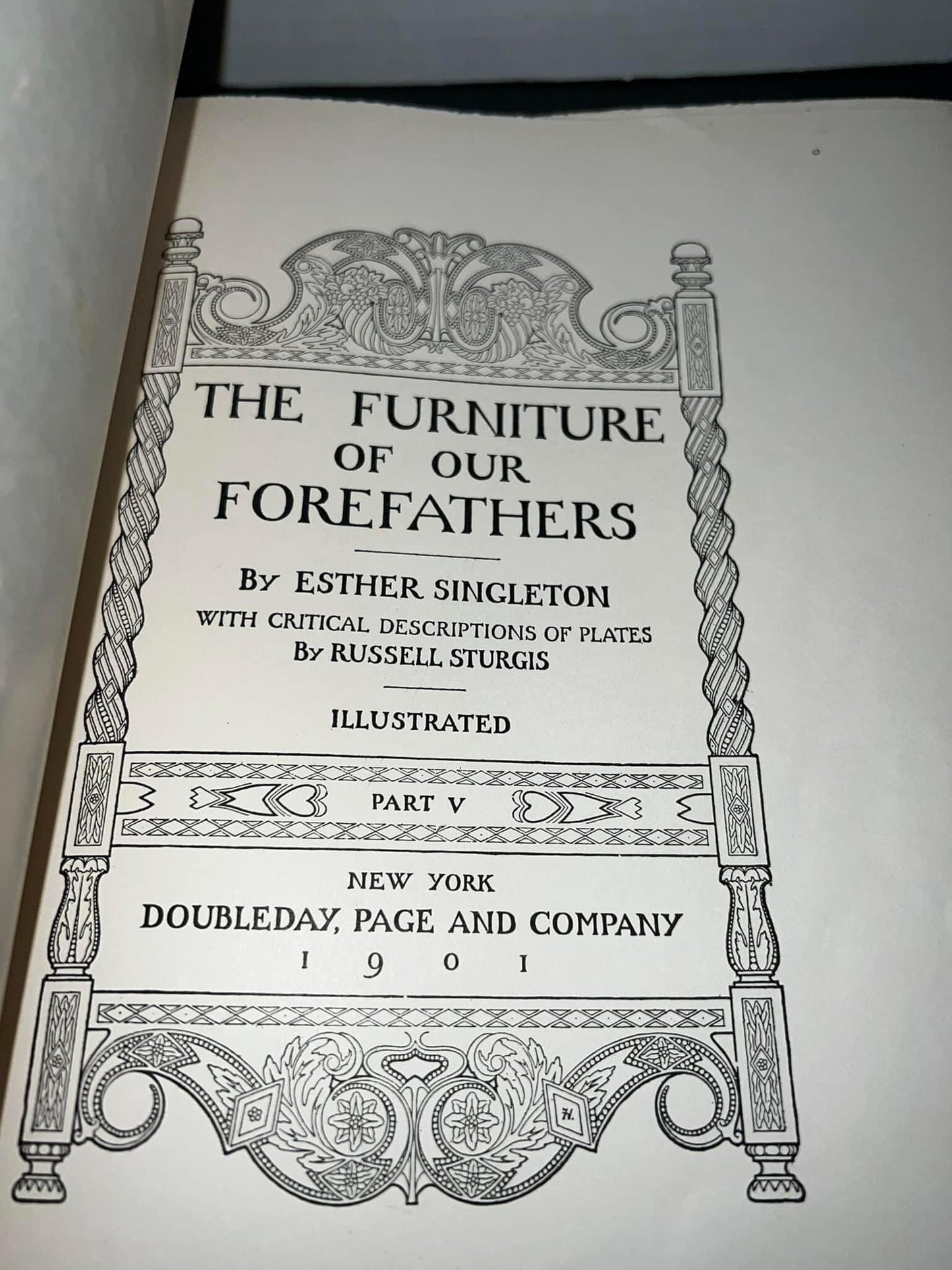 Antique 1901 - 7 volumes The furniture of our forefathers