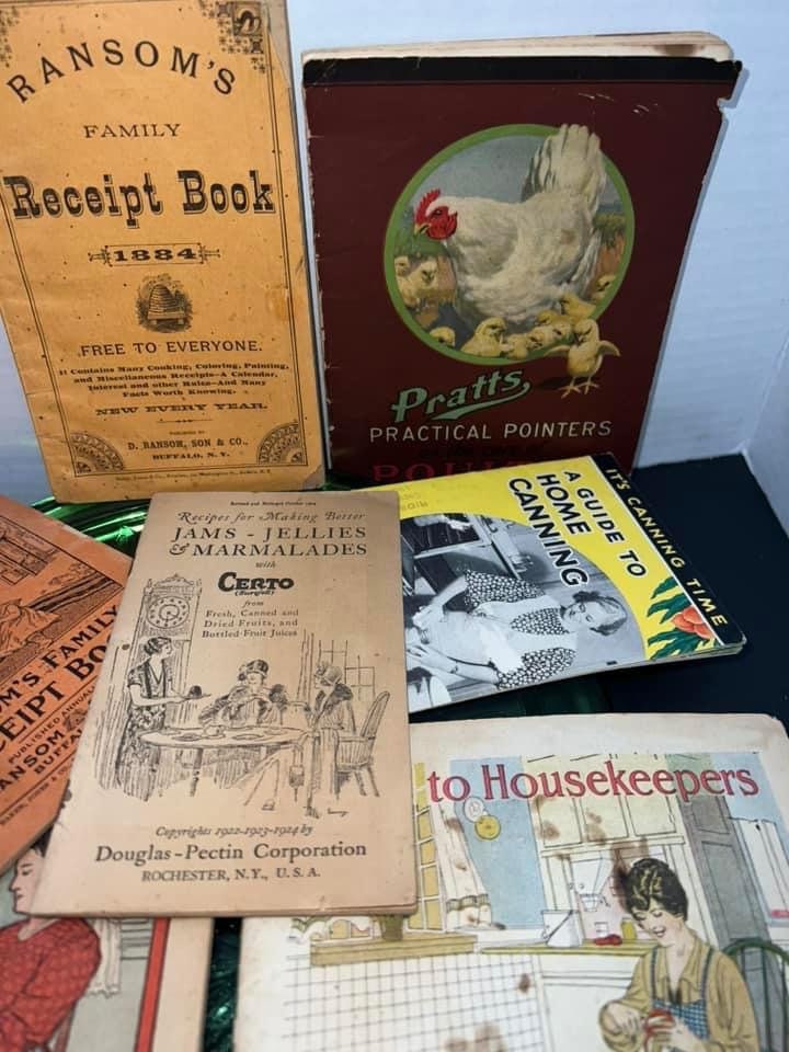 Antique Early booklet lot 1888-1930s Cooking , housekeeping, medical, poultry Illustrated