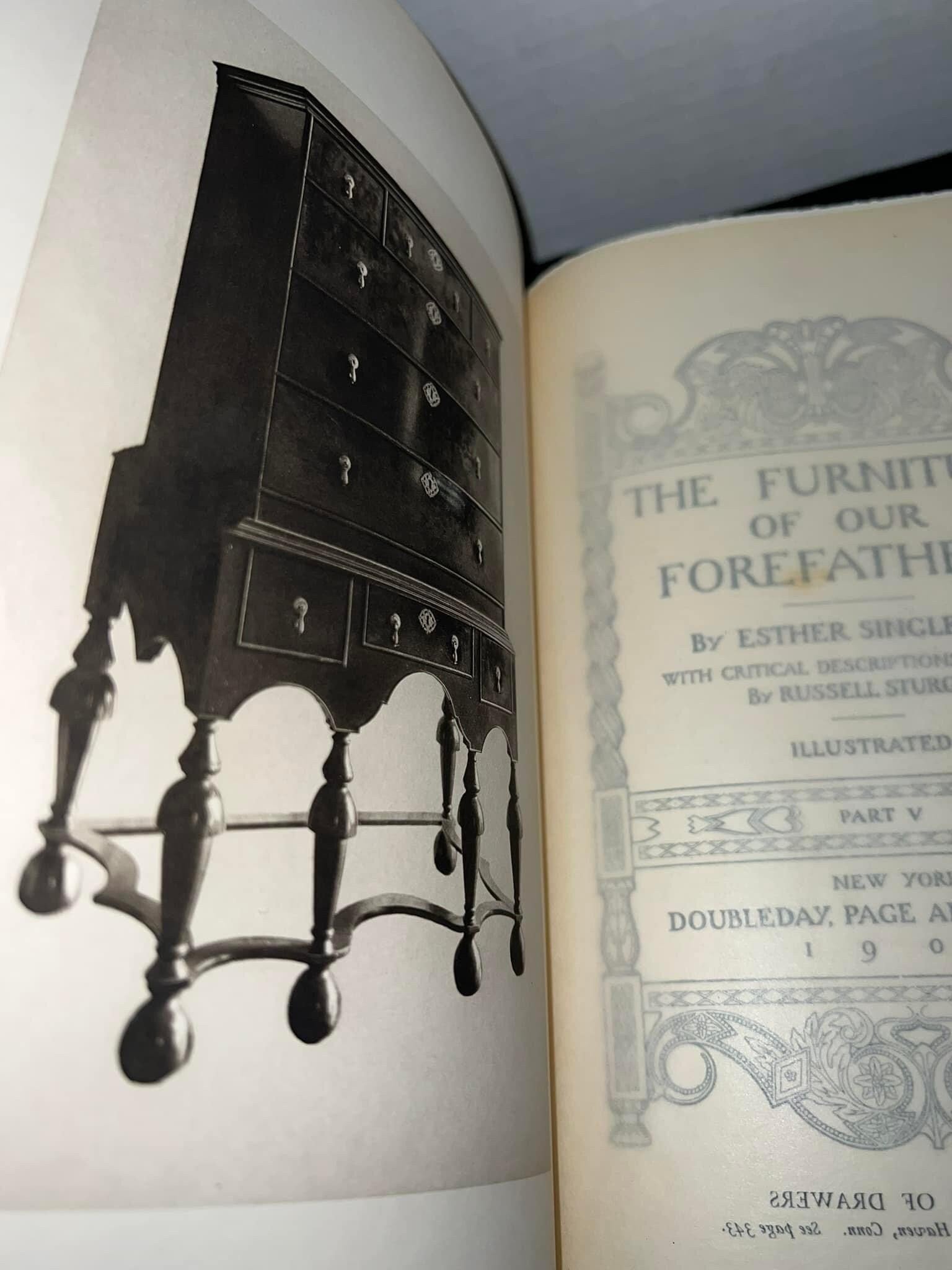 Antique 1901 - 7 volumes The furniture of our forefathers