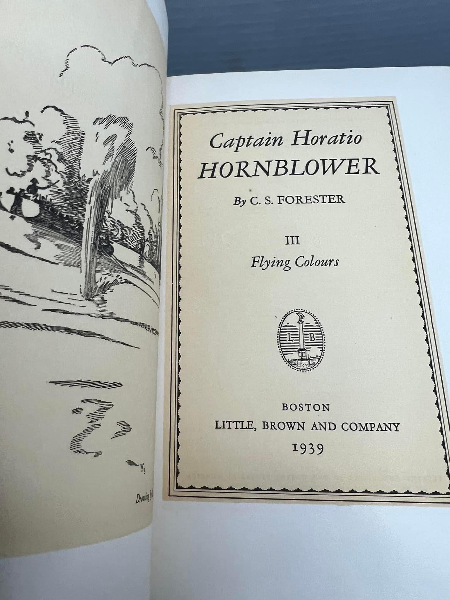 Vintage 1939 3 volume set Captain Horatio hornblower Cs forester