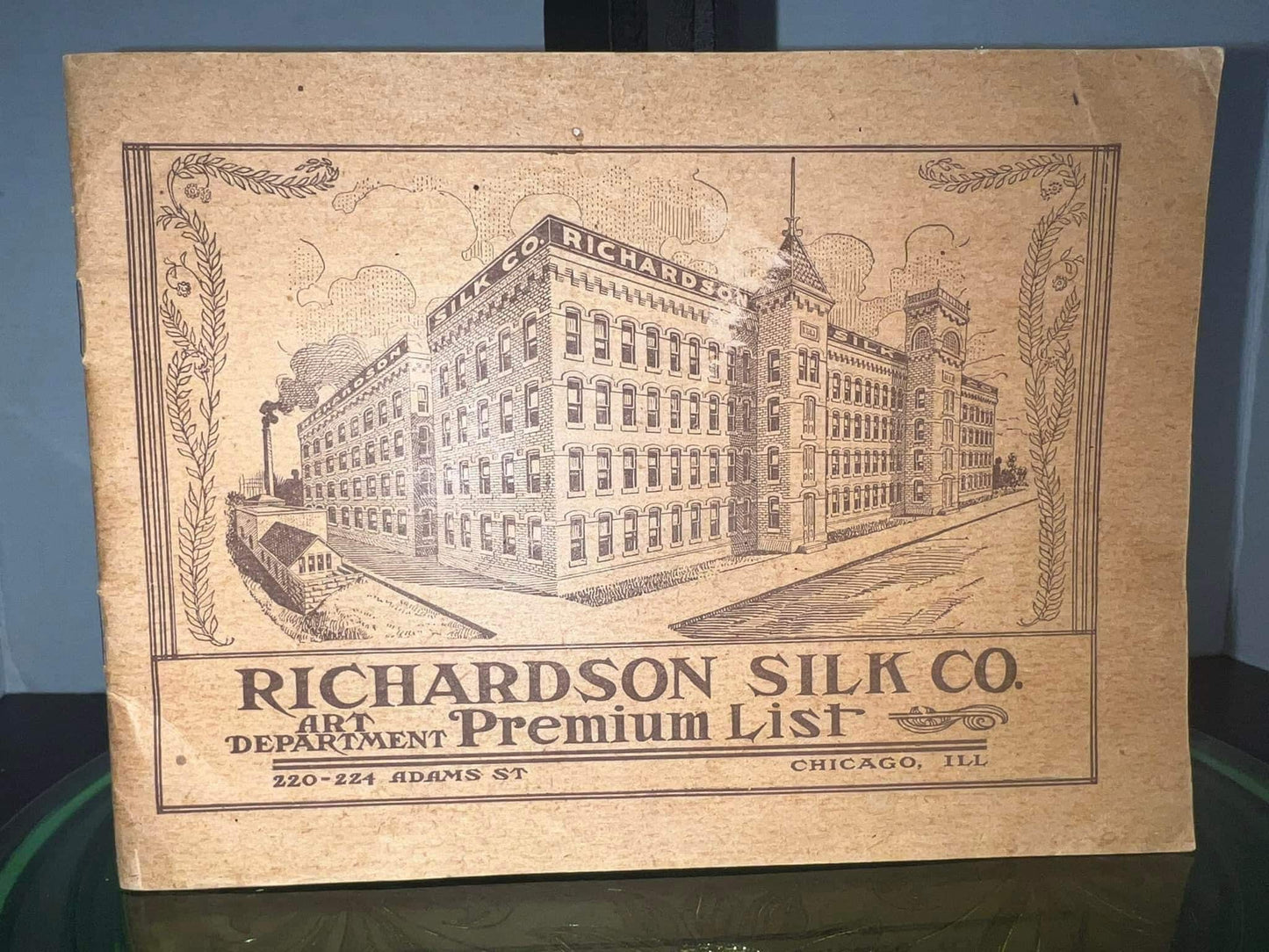 Antique 1900s catalog Richardsons silk co - Art department premium list illustrated sewing textile