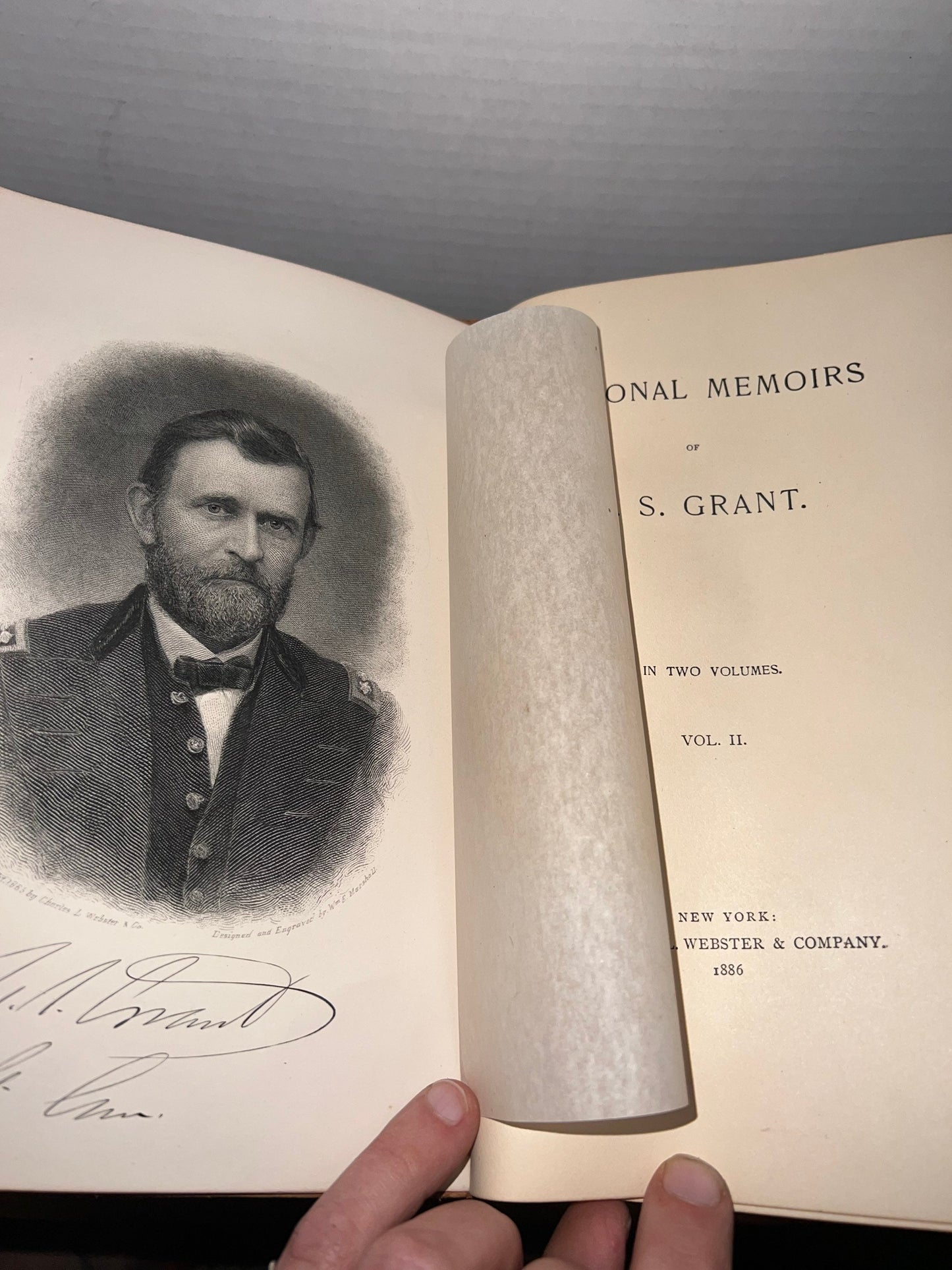 Antique 1885 first edition Personal memoirs of Ulysses s grant 2 volume history military