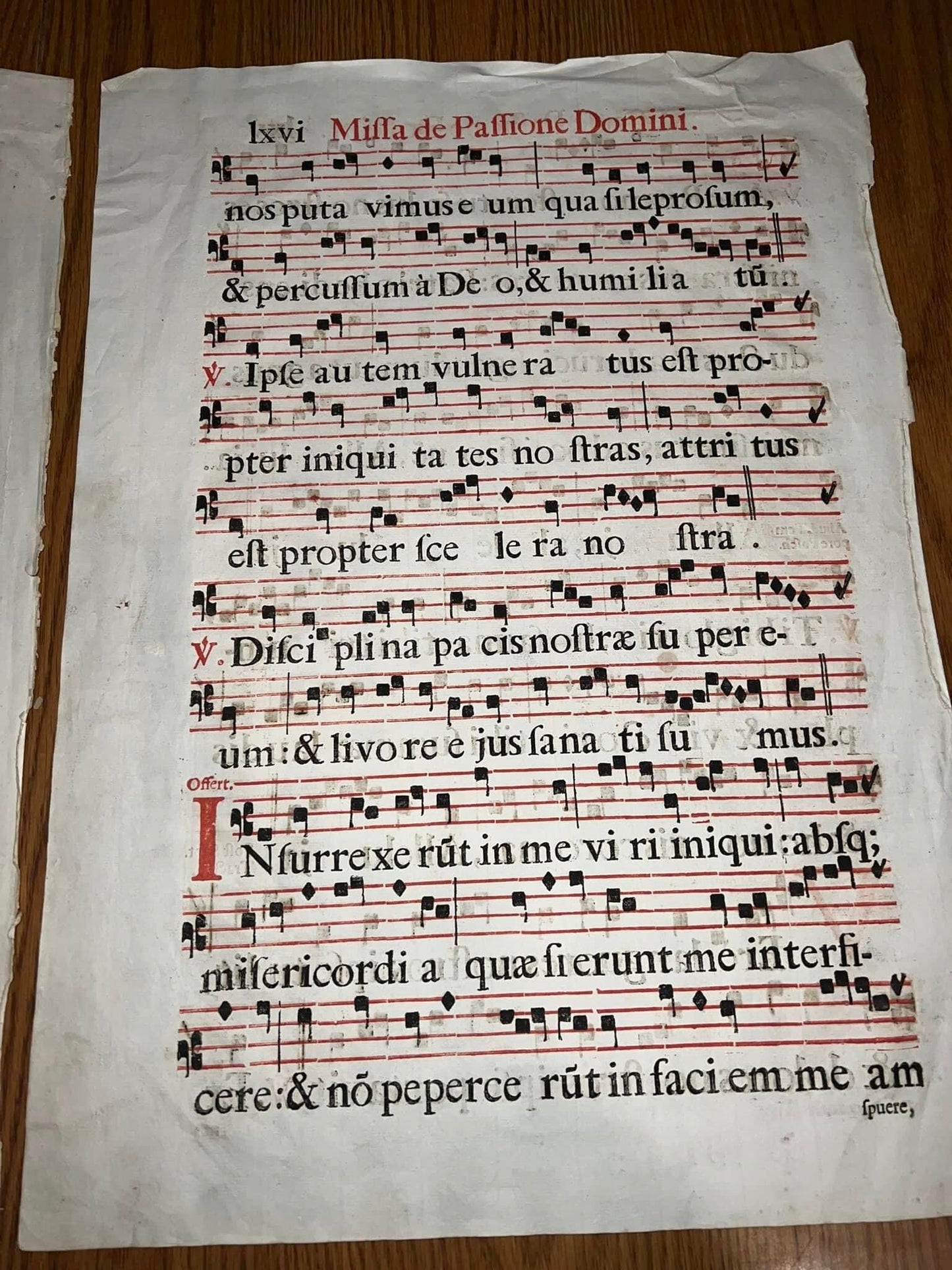 18th century antiphonal sheet music Religious in nature 1700s folio size