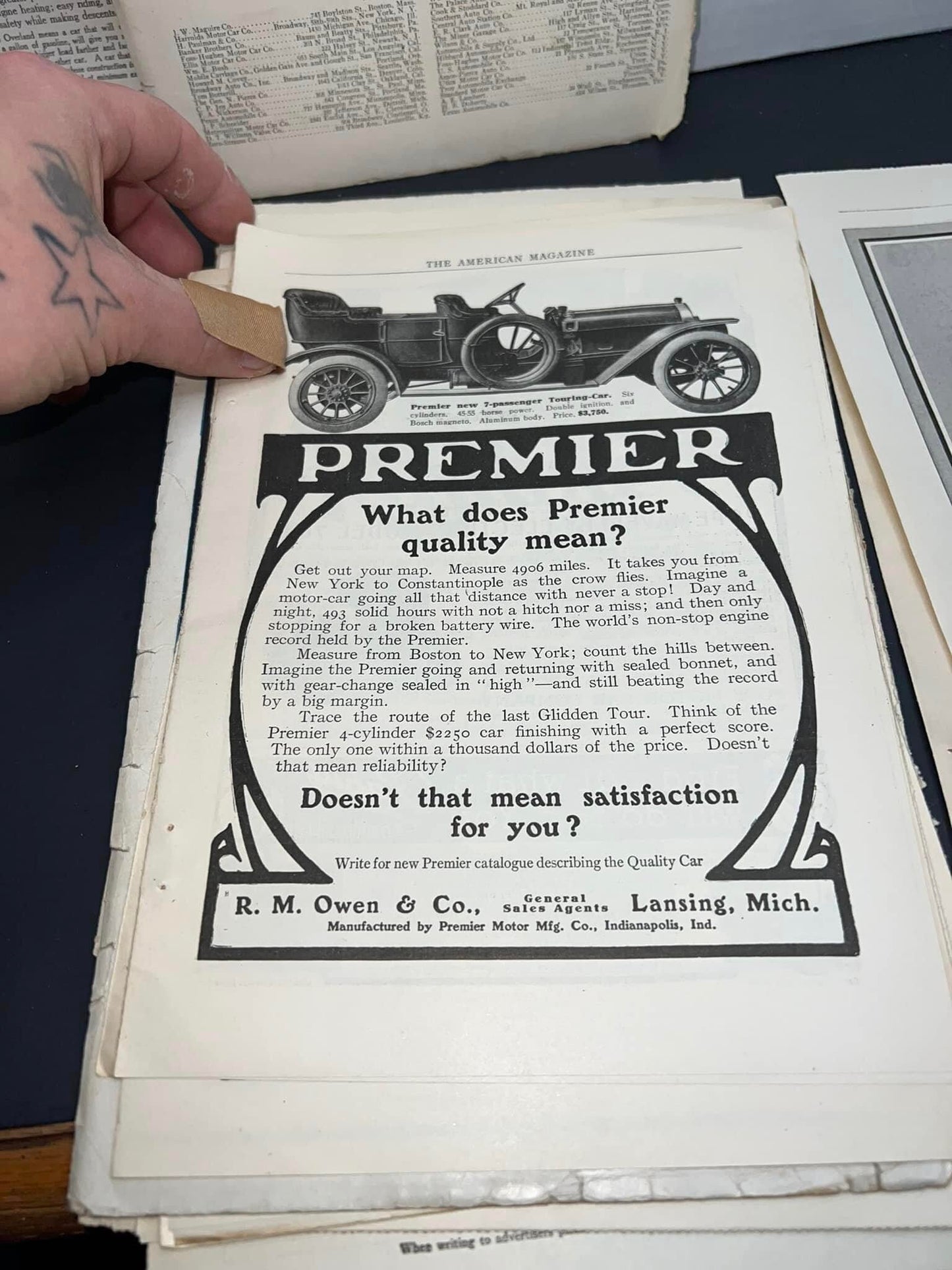 Antique automobile 36 pc - early car advertising 1905–1910 pierce arrow studebaker & more