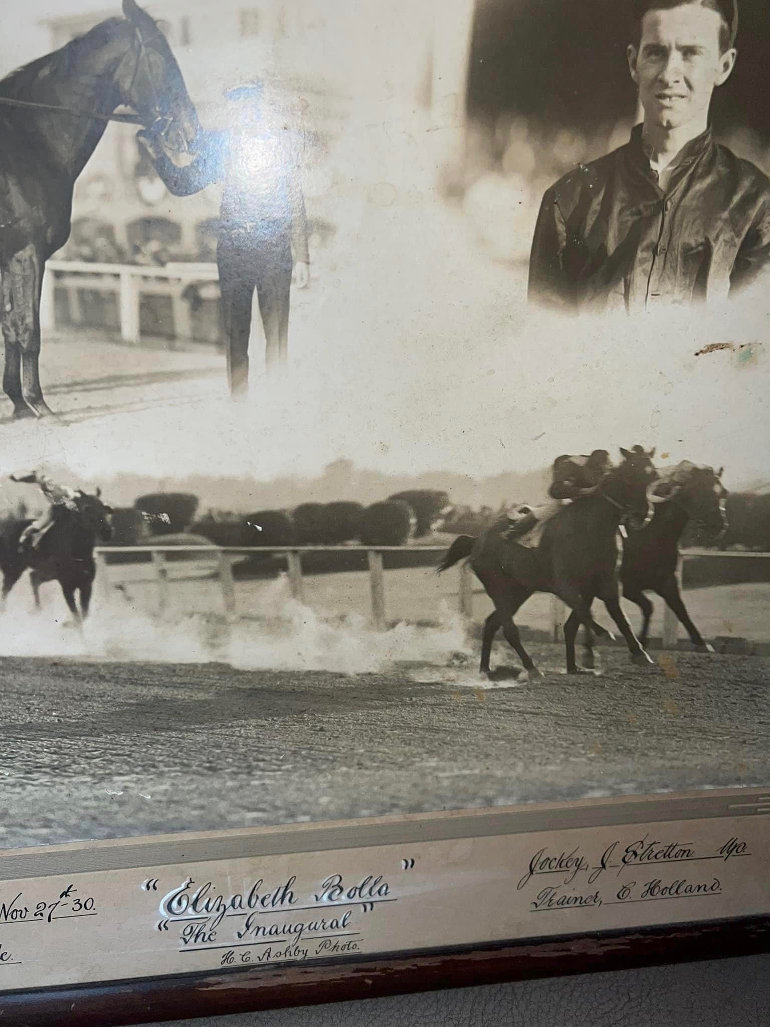 Antique photo horse racing 1910-1920s Jefferson park Elizabeth bolla the inaugural equestrian