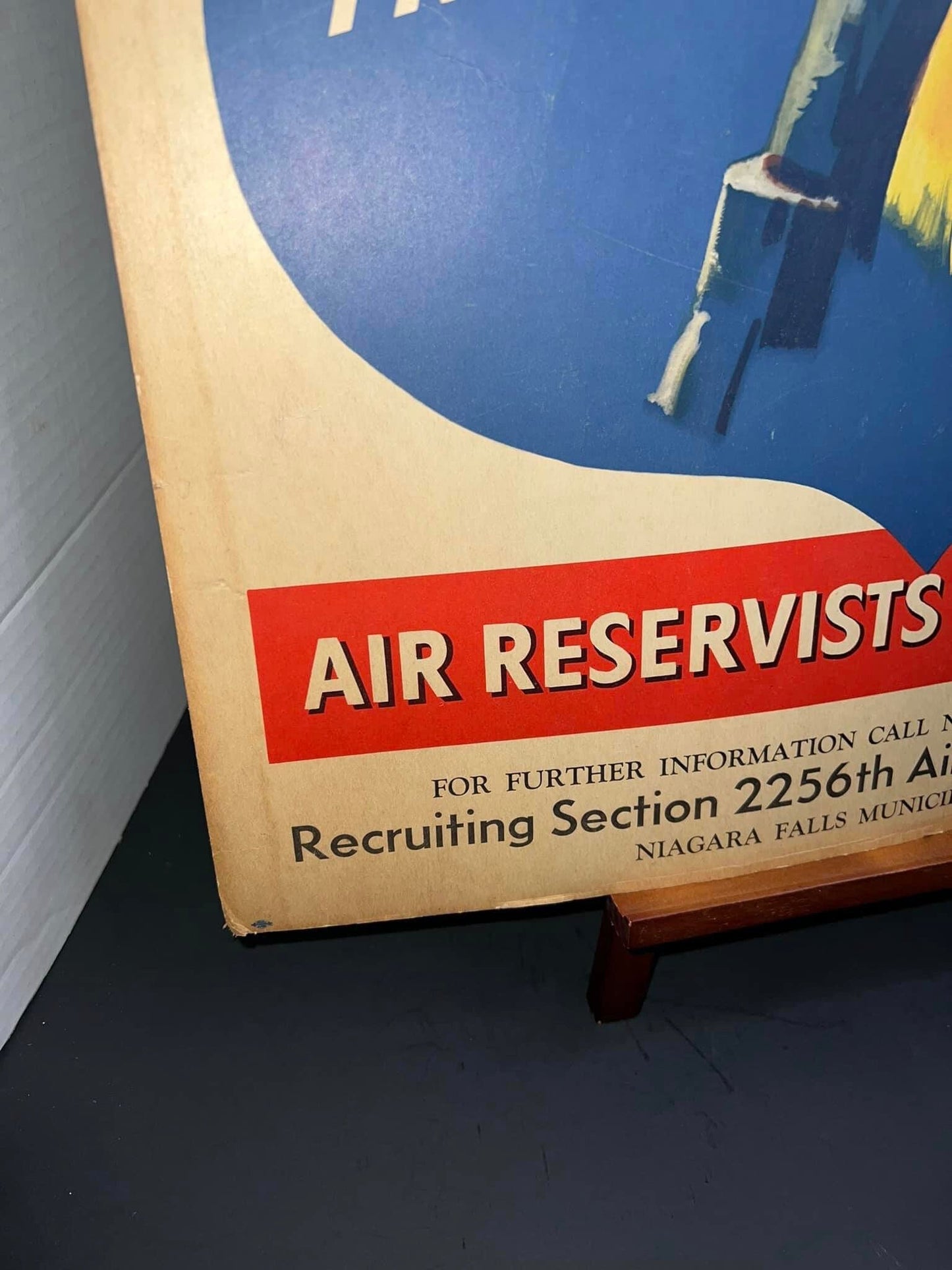 Vintage 1950s Air Force cardstock Air Force reserve advertising Niagara Falls New York military army post ww2