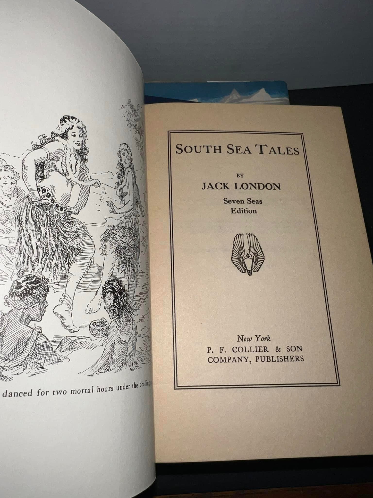 Vintage jack London lot Jack Londons tales of adventure w dj - - 1956 Best short stories of jack London - 1945 South sea tales - 1911