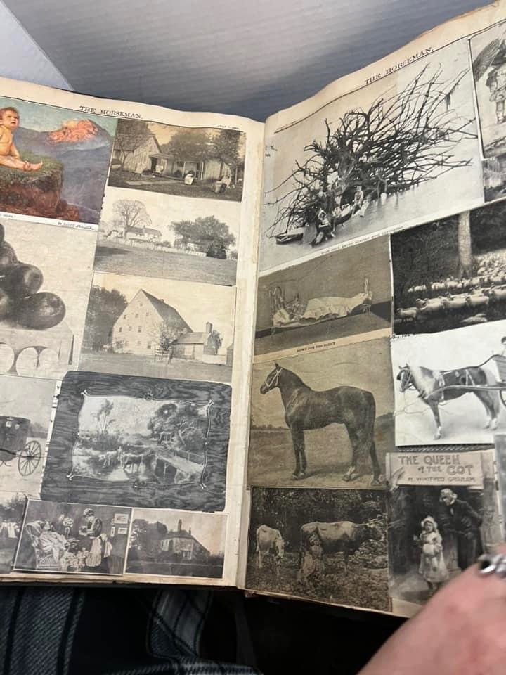Antique Victorian 1896 - bound periodical the horseman — turned into scrapbook prints illustrations art junk journal