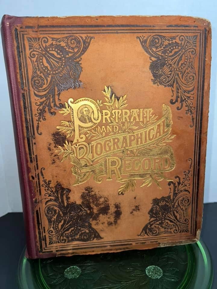 Antique Victorian 1897 Portrait and biographical record - Lackawanna county Pennsylvania early history