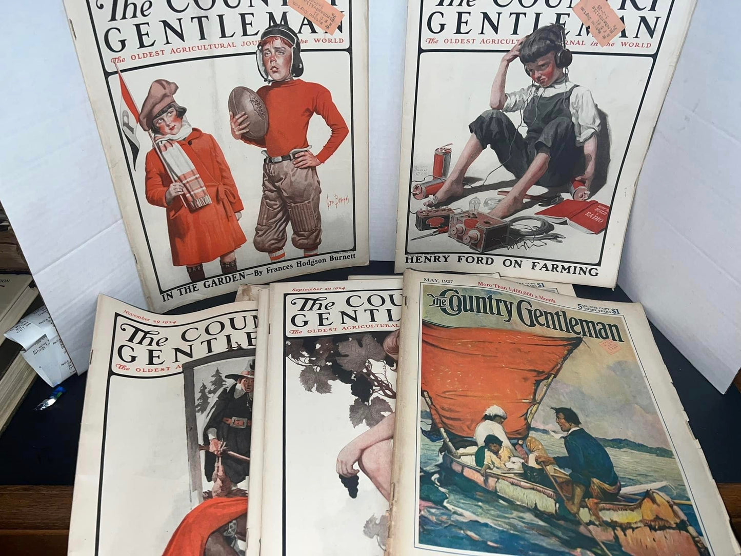 Antique magazine advertising Awesome collection of country gentleman magazines 1924-1926 — 11 volumes art deco era amazing advertising