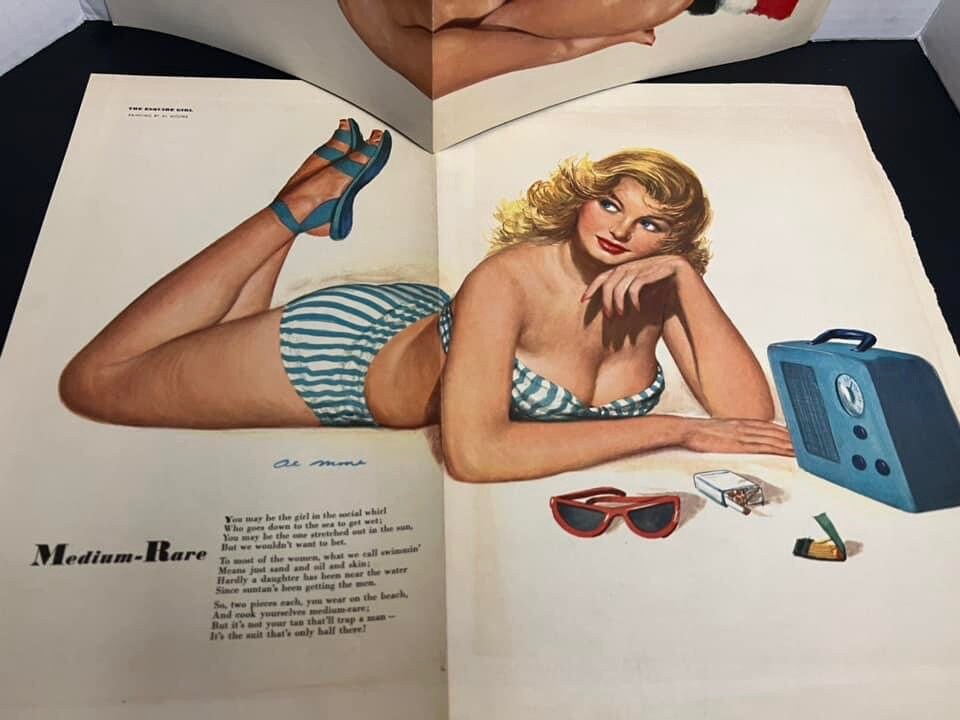 Vintage retro risqué 2 1950-1960 esquire pinups Al Moore
