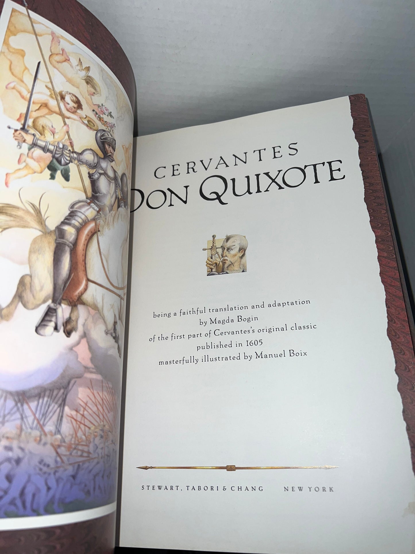 Vintage 1991 Cervantes don Quixote illustrated printed in Italy