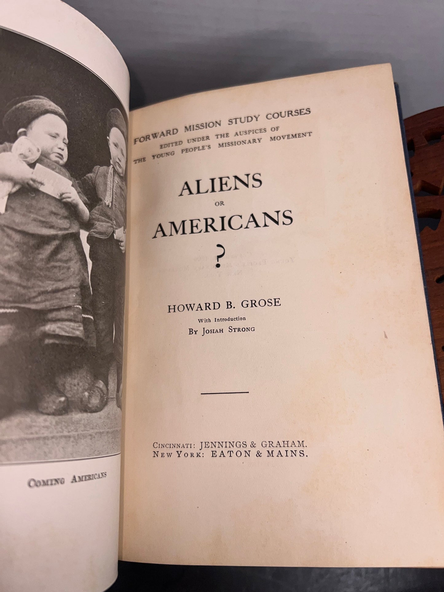 Antique 1906 aliens or Americans immigrants missionary