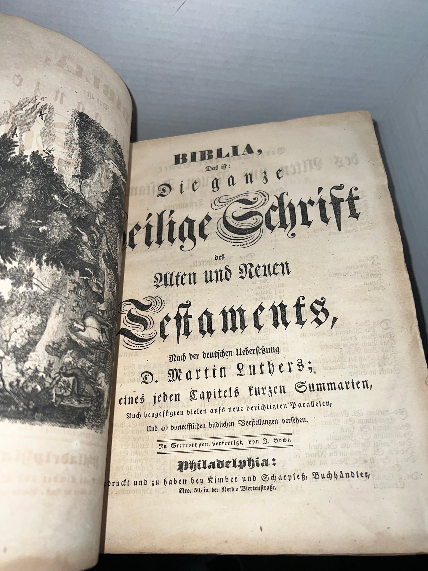 Antique Victorian German family bible 1840-1850 heckman family 1800s genealogy