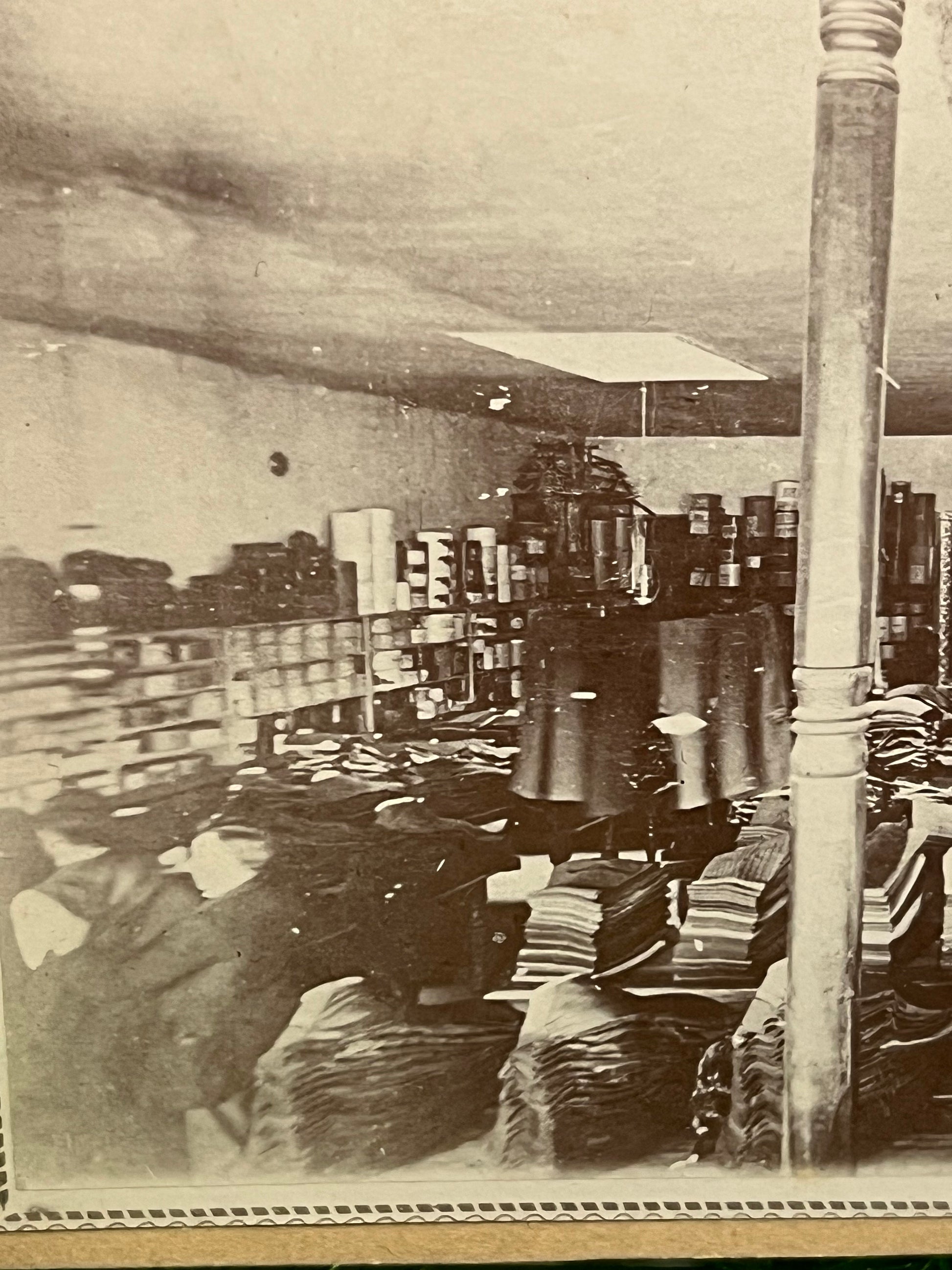 Antique occupational photo store interior Augusta Kansas 1890-1900 clothing department general store