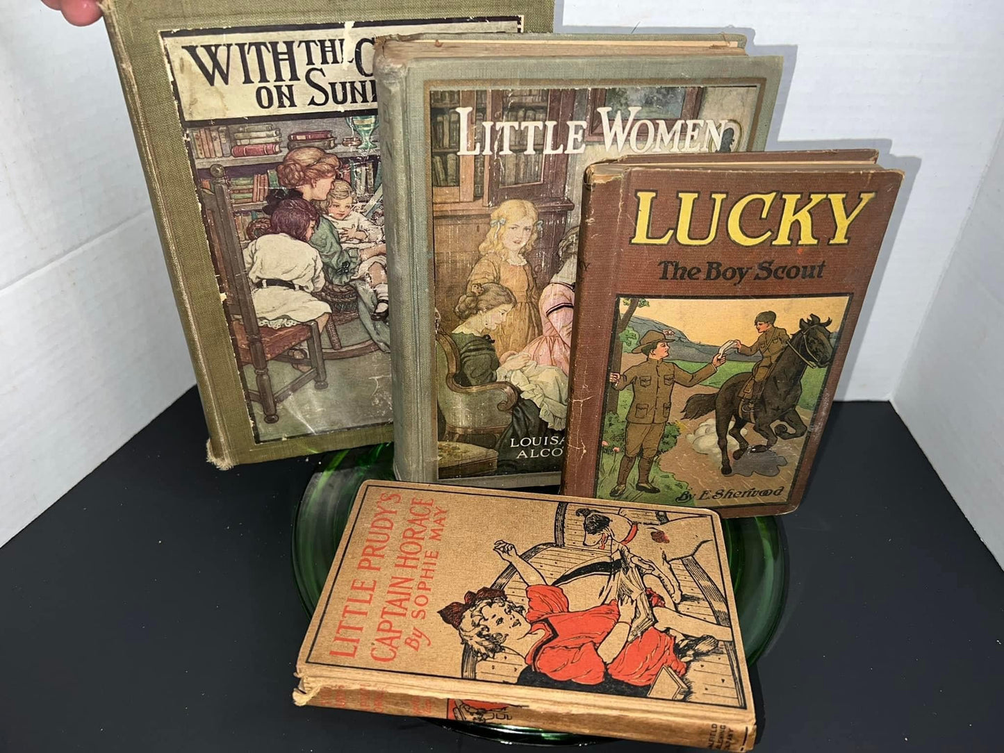 Antique early 1900s Children book lot illustrations little women 1900s